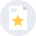 Graphic of a paper with a star on it