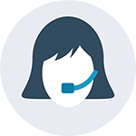 Graphic a woman wearing a headset