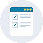 Graphic of an online checklist